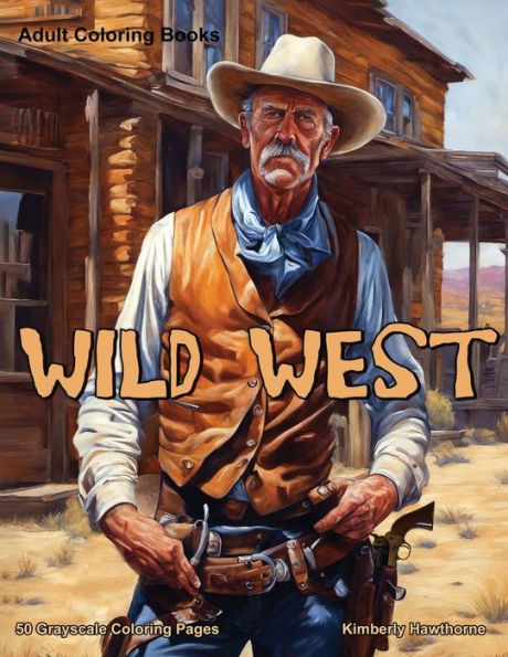 Wild West Grayscale Coloring Book for Adults: 50 Grayscale Coloring Pages