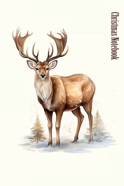 Festive Christmas Notebook: Christmas Deer