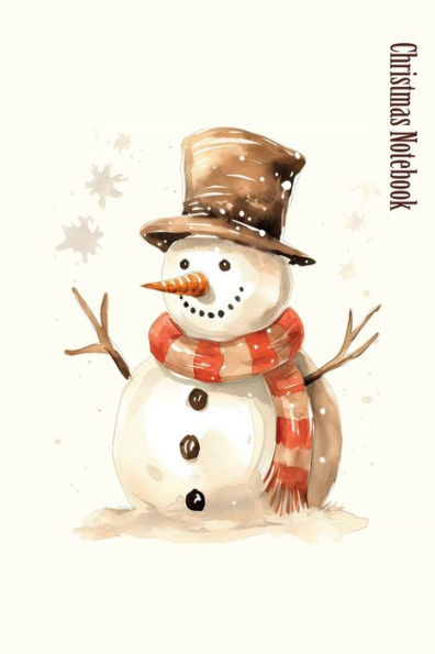 Festive Christmas Notebook: Winter Snowman