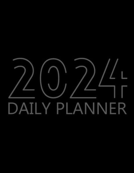 2024 Daily Planner: 12 Month Organizer, Agenda for 365 Days, One Page Per Day with Priorities and To-Do List, Hourly Organizer Book