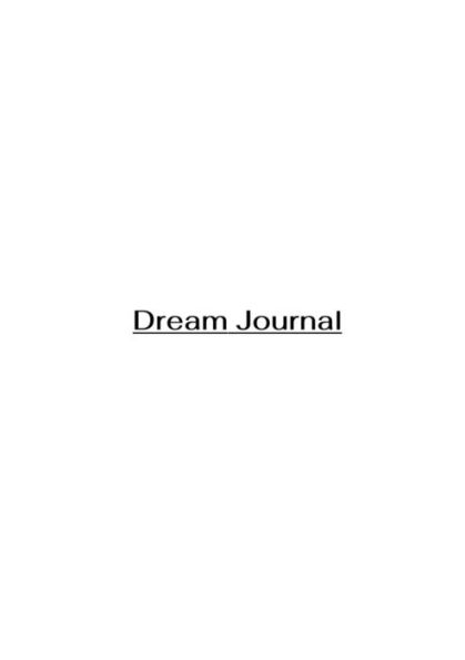 Dream Journal 1 Month Daily Diary