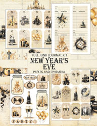 Title: Black and Gold New Year's Eve: Junk Journal Kit, Author: Digital Attic Studio