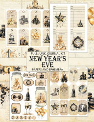 Title: Black and Gold New Year's Eve: Junk Journal Kit, Author: Nifty Crafty House