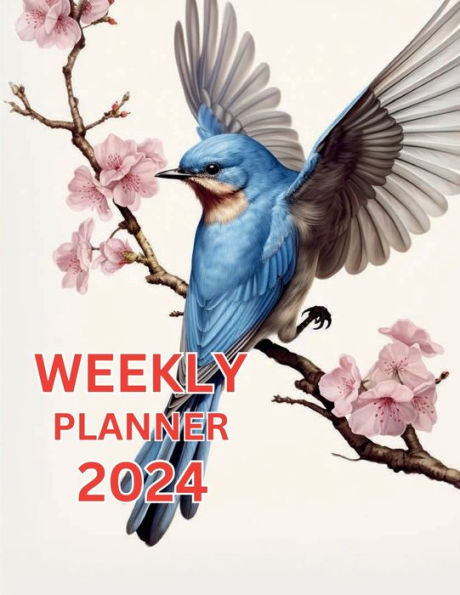 Weekly Planner 2024... Blue Birds and Butterflies