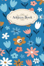 Floral Pattern Address Book: Light Blue