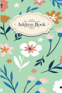 Floral Pattern Address Book: Green