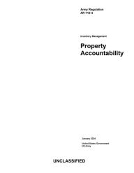 Title: Army Regulation AR 710-4 Inventory Management: Property Accountability January 2024:, Author: United States Government Us Army
