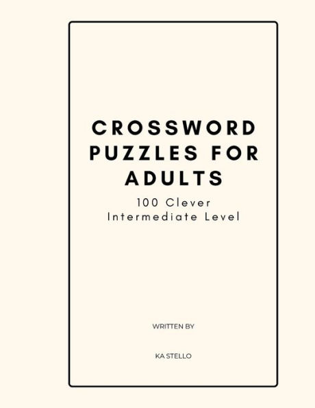 Crossword Puzzles for Adults, Intermediate Level