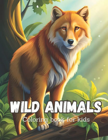 Wild animals: Coloring book for kids