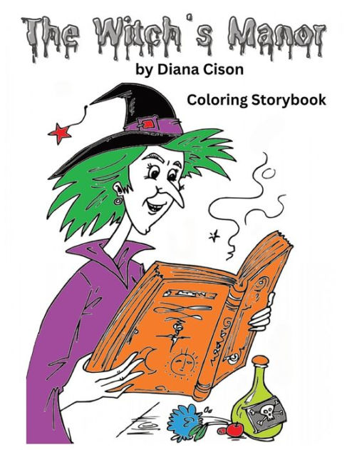 The Witch's Manor - Coloring Storybook for Kids: Halloween Short Story ...