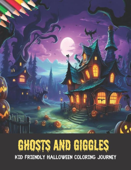 Ghosts and Giggles: Kid Friendly Halloween Coloring Journey, 50 pages, 8.5x11 inches
