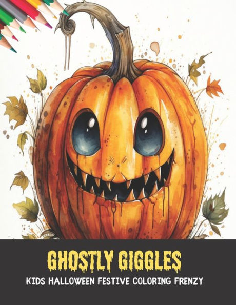 Ghostly Giggles: Kids Halloween Festive Coloring Frenzy, 50 pages, 8.5x11 inches