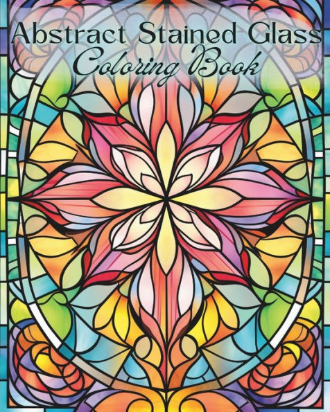 Abstract Stained Glass Coloring Book