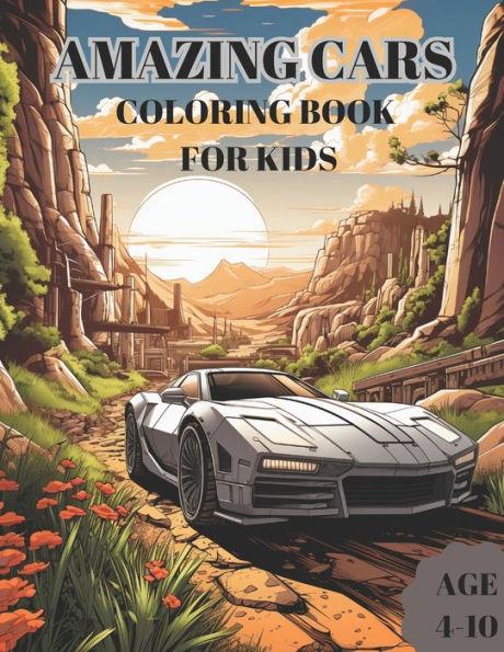 AMAZING CARS: Coloring book for kids