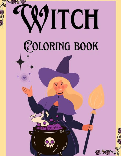 Witch Coloring Book for Kids and Teens