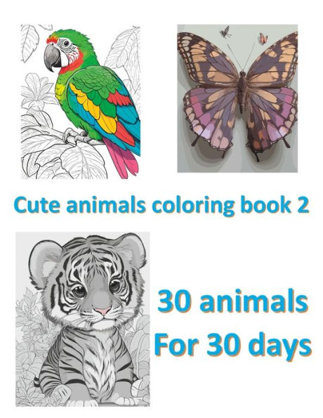 Cute animals coloring book 2: coloringbook