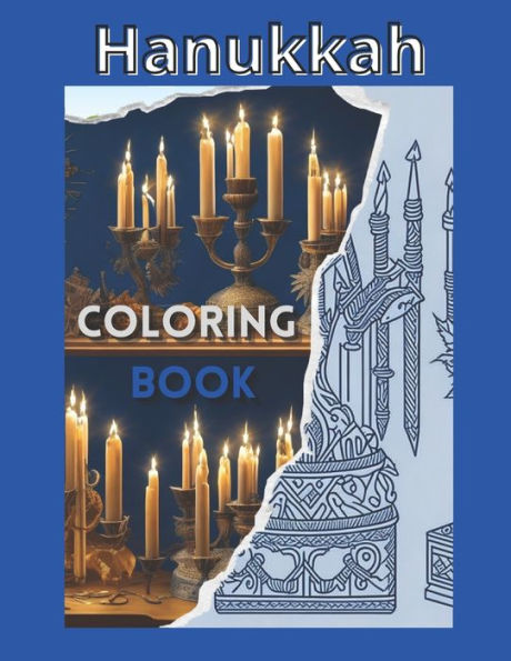 HANUKKAH coloring book: A Jewish Gift For Kids of All Ages with 30 Big and Easy Pages to Color