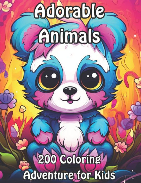 200 Adorable Animals Coloring Adventure for Kids by Geri C, Paperback ...