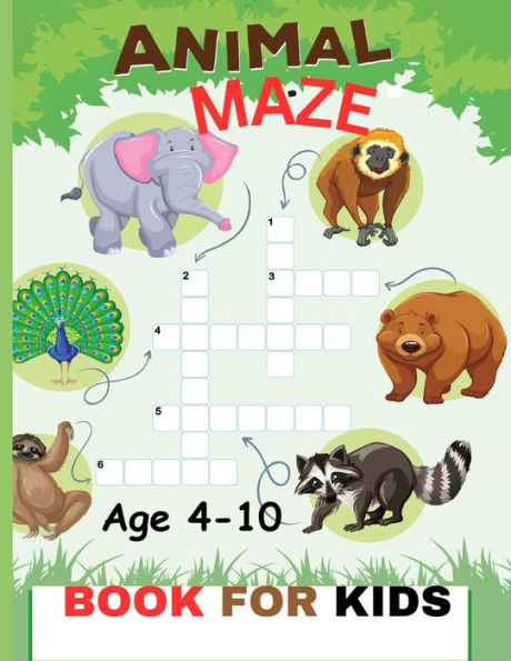 Animal Maze Book For Kids: Zigzag With Zany Animals: Maze Challenges 