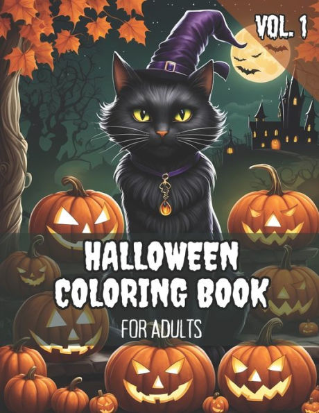 Halloween Coloring Book For Adults Vol. 1: 50 Spooky Images to Color