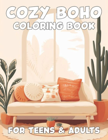 Cozy Boho Coloring Book for Teens and Adults