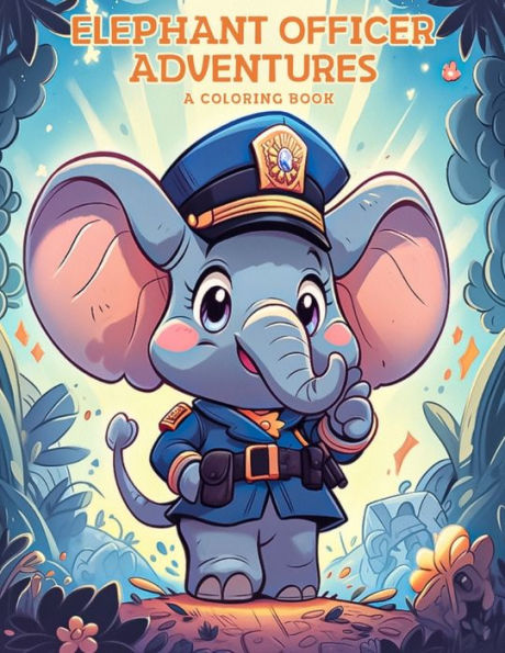 Elephant Officer Adventures: A Coloring Book: Embark on a Colorful Journey with 50 Captivating Illustrations and Inspiring Quotes
