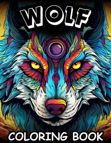 Wolf coloring book: drawings for adults, realistic drawings, for both genders