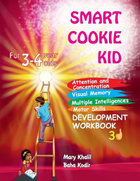Smart Cookie Kid For 3-4 Year Olds Attention and Concentration Visual Memory Multiple Intelligences Motor Skills Book 3D