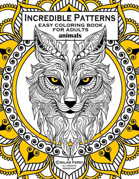 Incredible Patterns - Animals: Coloring book for adults with 50 amazing animal templates with mandala backgrounds for mindfulness, meditation and creativity. Have fun, release stress and discover your inner artist