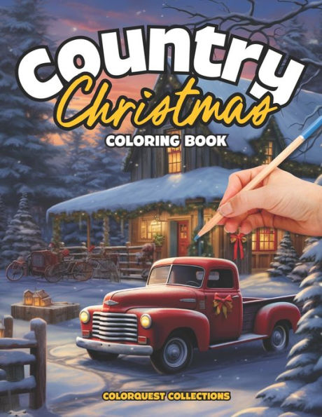 Country Christmas Coloring Book: A Festive Winter Wonderland