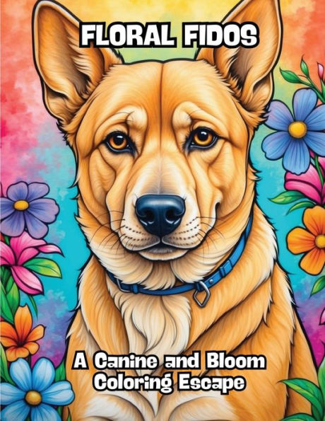 Floral Fidos: A Canine and Bloom Coloring Escape