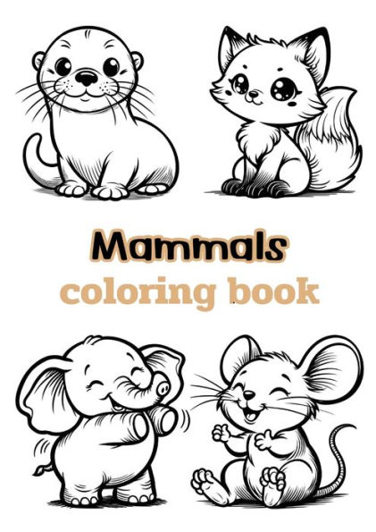 Mammals coloring book: Children's coloring pages + word search puzzles