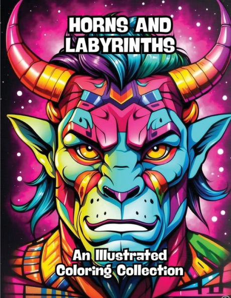 Horns and Labyrinths: An Illustrated Coloring Collection