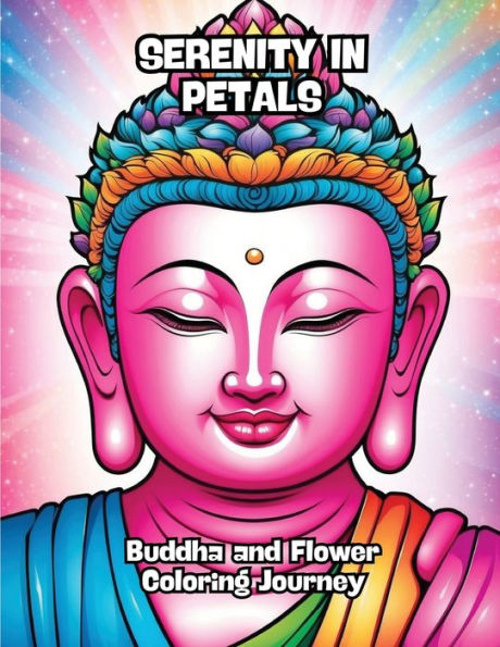 Serenity in Petals: Buddha and Flower Coloring Journey