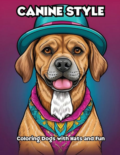 Canine Style: Coloring Dogs with Hats and Fun