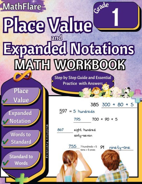 Place Value and Expanded Notations Math Workbook 1st Grade: Place Value ...