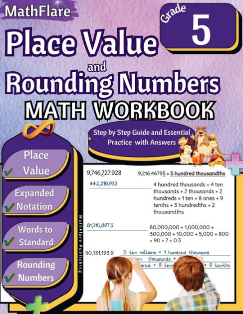 Place Value and Expanded Notations Math Workbook 5th Grade: Place Value ...