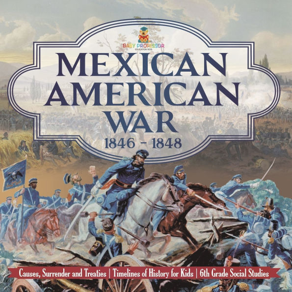 Mexican American War 1846 - 1848 Causes, Surrender and Treaties Timelines of History for Kids 6th Grade Social Studies