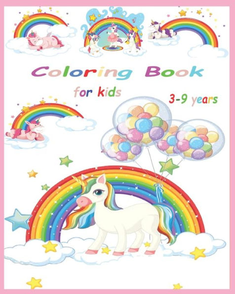 Unicorn coloring book for kids 3-9 years