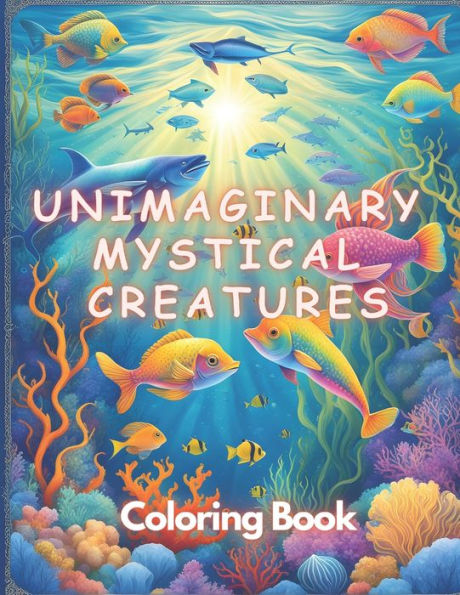 Unimaginary Mystical Creatures Adults Coloring Book: : 40+ Underwater ocean sea creatures coloring book for all ages for relaxation and stress relief