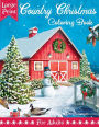 Calming Christmas Coloring Book For Adult: Large Print Winter