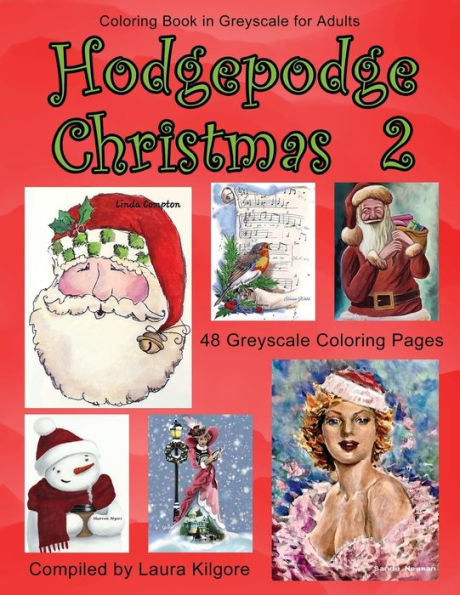 Hodgepodge Christmas 2: 48-Page Adult Coloring Book in Greyscale with Christmas being the theme for this book. If you like to color Christmas images, then you will find fun pictures to color. Hodgepodge meaning a mixture of images in this book.