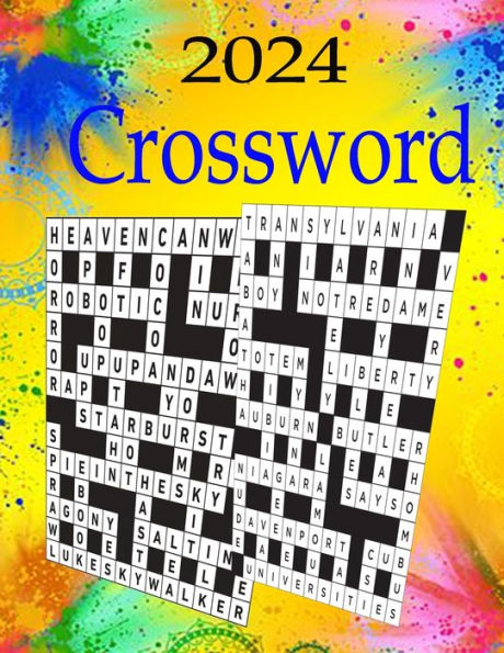 2024 Crossword Puzzle book: 100 Large Print Crossword Puzzles For Adults, Teens And Seniors With Solutions,