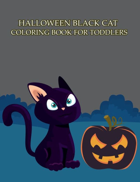 Halloween Black cat Coloring Book For Toddlers