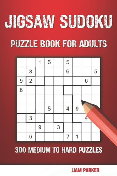 Jigsaw Sudoku Puzzle Book For Adults: 300 Medium to Hard Puzzles