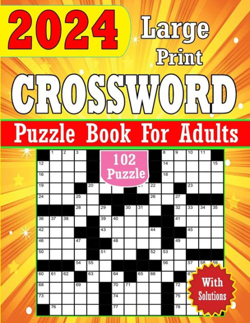 2024 Large Print Crossword Puzzles Book For Adults With Solutions by KL ...