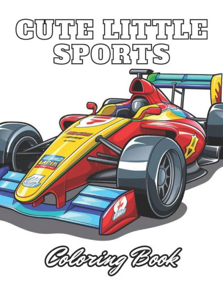Cute Little Sports Car Coloring Book: High Quality +100 Adorable Designs