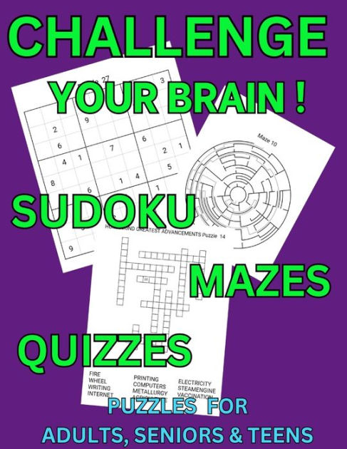 CHALLENGE YOUR BRAIN SUDOKU MAZES & QUIZZES: PUZZLES FOR ADULTS ...