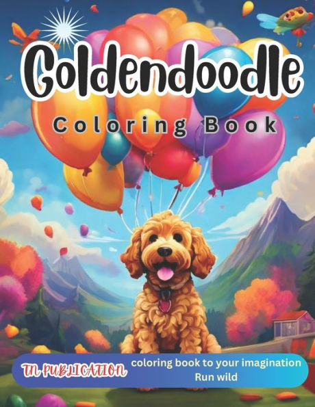 Goldendoodle coloring book: 50 fun facts about golden doodle for adult & kids