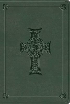 ESV Value Large Print Compact Bible (TruTone, Quiet Forest, Celtic Cross Design)